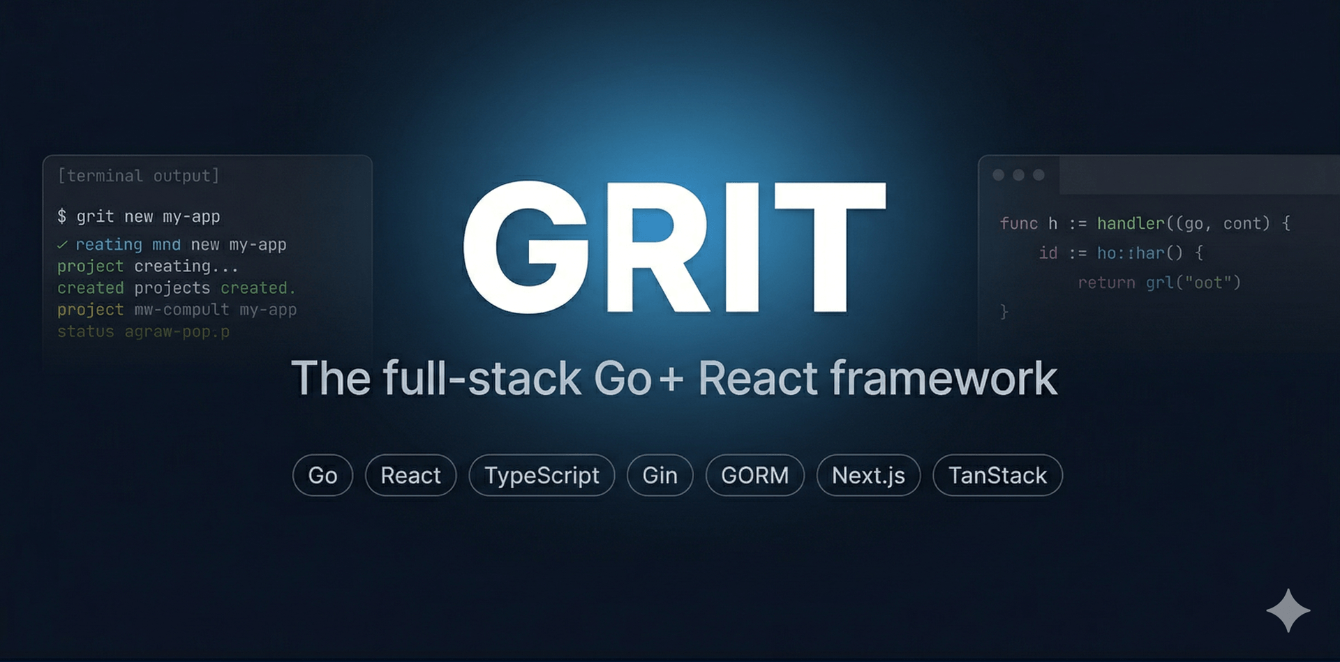 Grit — Go + React Full-Stack Framework